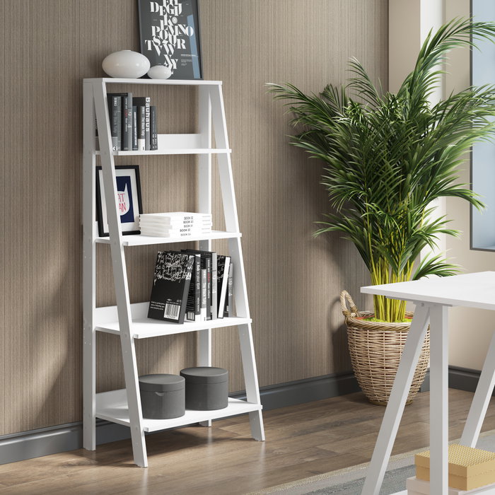 Hanah Home Estantería Blanca 60x180x45 cm Moderna Escandinava Tablero Melamina